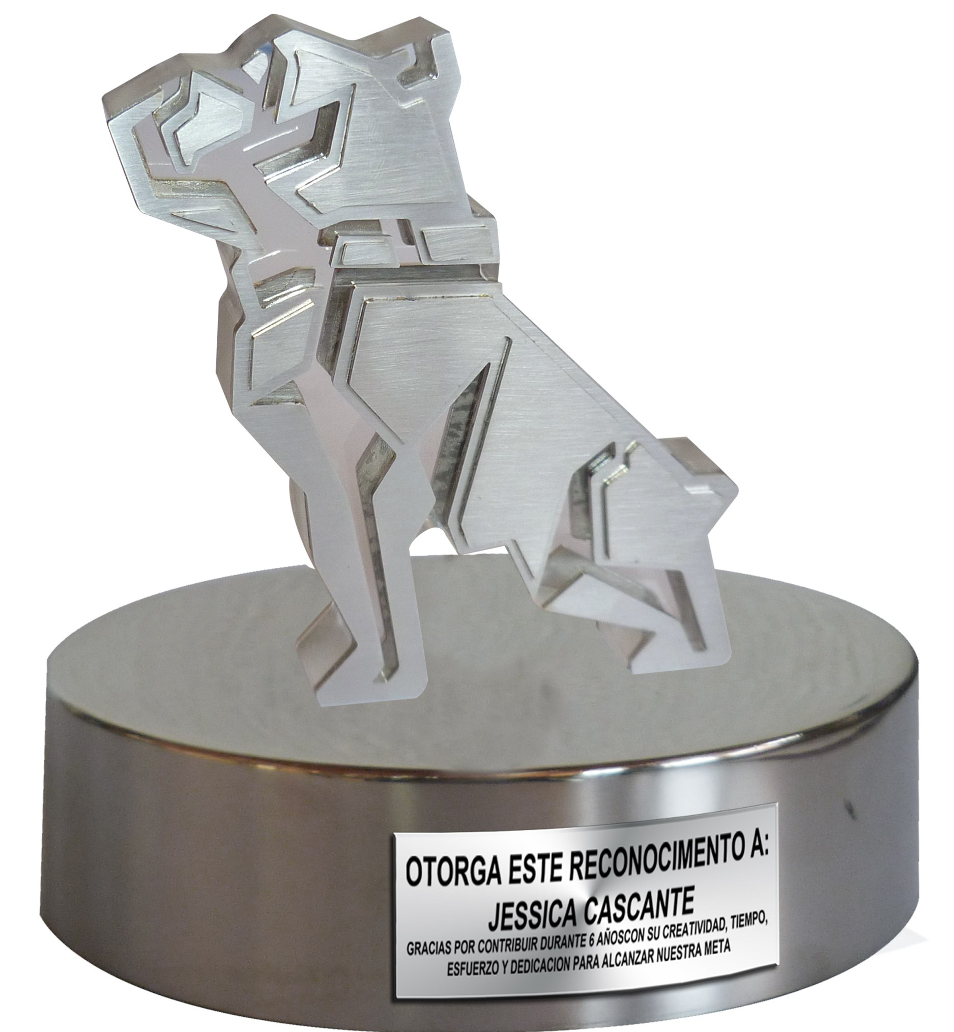 Base de aluminio, con perro de acero sobre acrílico